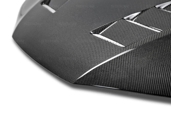 Seibon 14-15 Honda Civic 2dr TS-Style Carbon Fiber Hood.