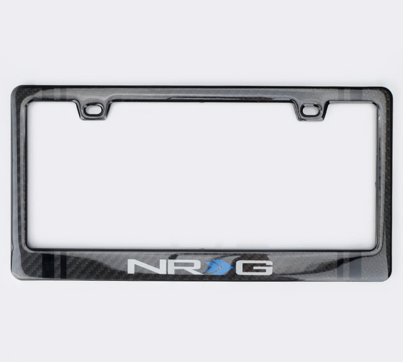 NRG Carbon License Plate Frame/ Fiber Poly Dip Finish Wet w/ NRG Logo.