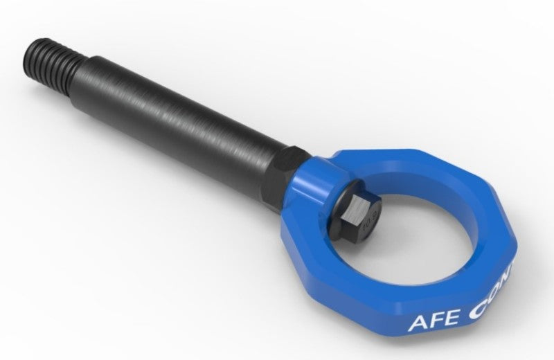 aFe Control Rear Tow Hook Blue BMW F-Chassis 2/3/4/M.