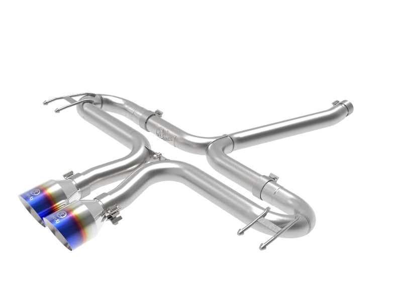 aFe Takeda 2-1/2in 304 SS Axle-Back Exhaust w/Blue Flame Tips 17-20 Honda Civic Sport L4-1.5L (t).