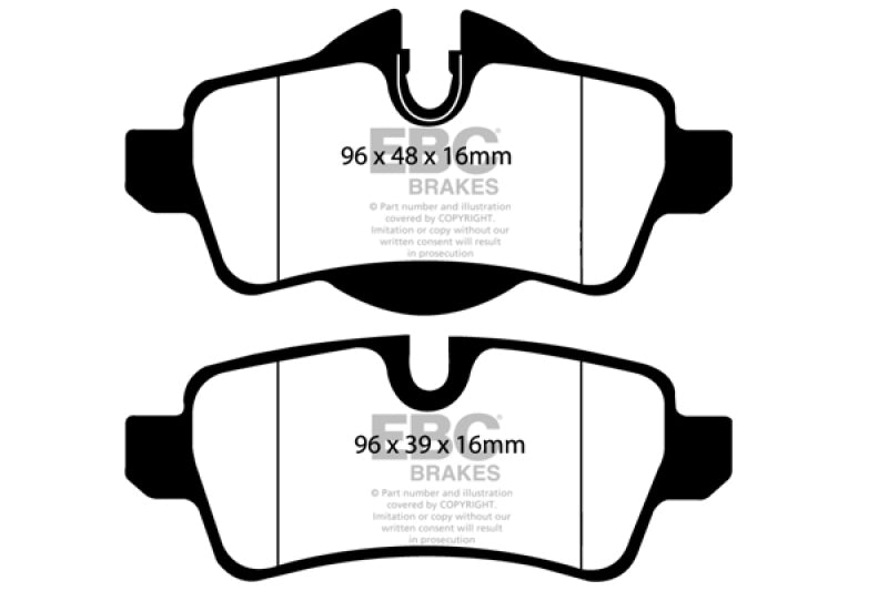 EBC 07-14 Mini Hardtop 1.6 Ultimax2 Rear Brake Pads.