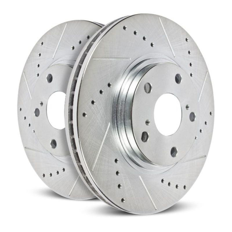 Power Stop 08-10 Infiniti QX56 Front Evolution Drilled & Slotted Rotors - Pair.