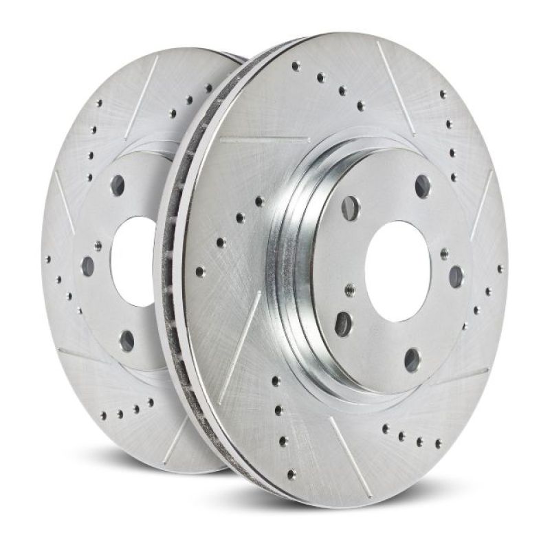 Power Stop 99-04 Jeep Grand Cherokee Rear Evolution Drilled & Slotted Rotors - Pair.