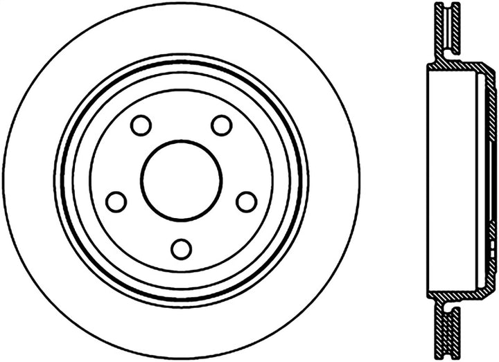 StopTech Slotted Sport Brake Rotor 11-17 Jeep Grand Cherokee (Excludes SRT8).