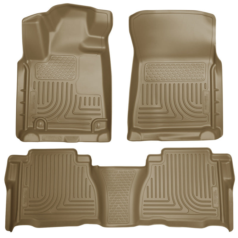 Husky Liners 2012 Toyota Tundra Double/CrewMax Cab WeatherBeater Combo Tan Floor Liners.