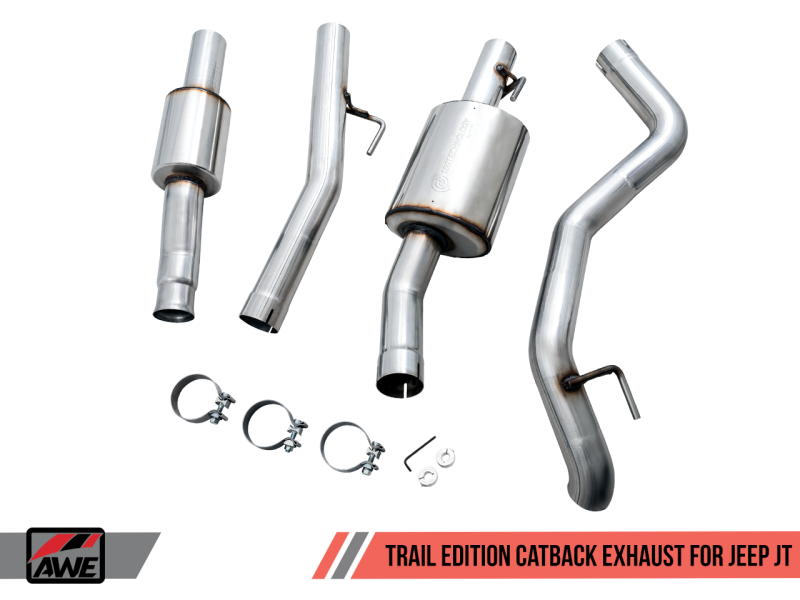 AWE Tuning 20-21 Jeep Gladiator JT 3.6L Trail Edition Cat-Back Exhaust.