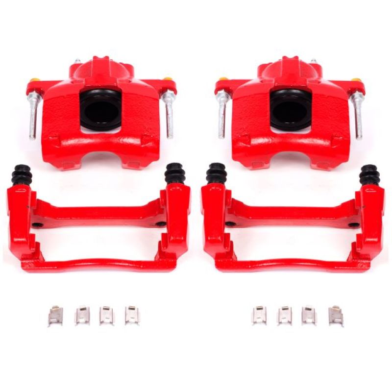 Power Stop 08-16 Chrysler Town & Country Front Red Calipers w/Brackets - Pair.