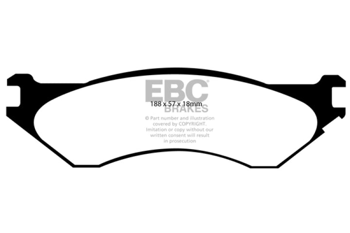 EBC 06-11 Dodge Ram 1500 Mega Cab 2WD Greenstuff Rear Brake Pads.