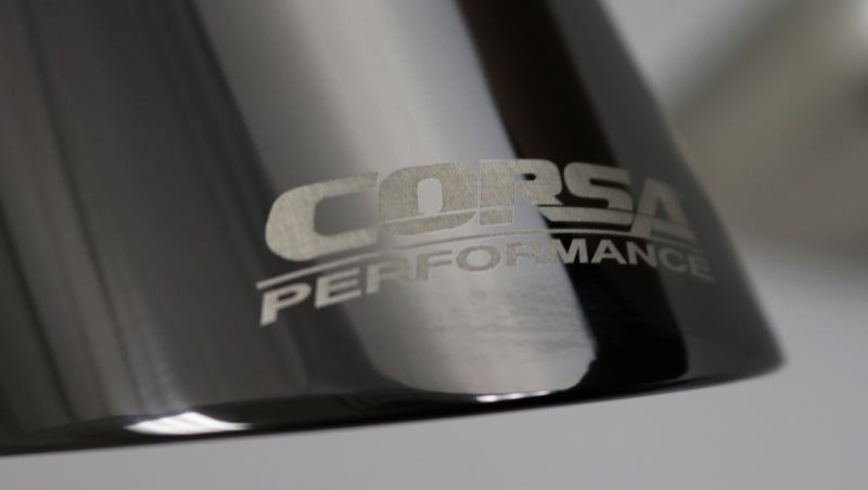 Corsa Single Universal 2.5in Inlet / 4.5in Outlet Black PVD Pro-Series Tip Kit.