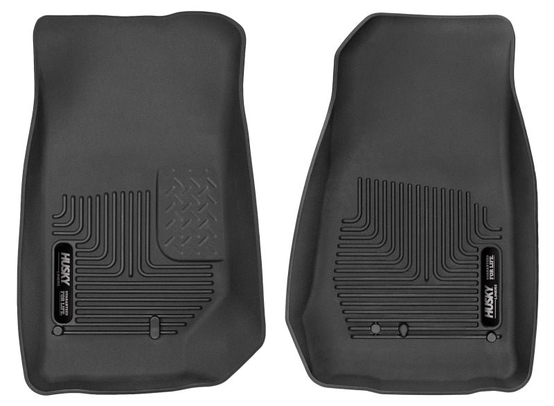 Husky Liners 2007-2014 Jeep Wrangler (2Dr/4Dr Unlimited) X-Act Contour Black Front Floor Liners.