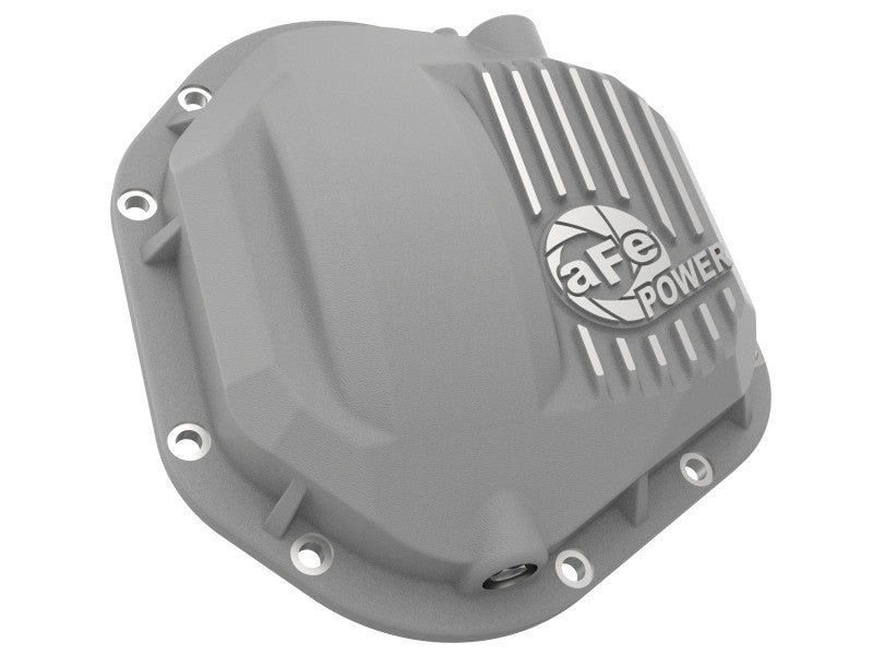 afe Front Differential Cover (Raw; Street Series); Ford Diesel Trucks 94.5-14 V8-7.3/6.0/6.4/6.7L.