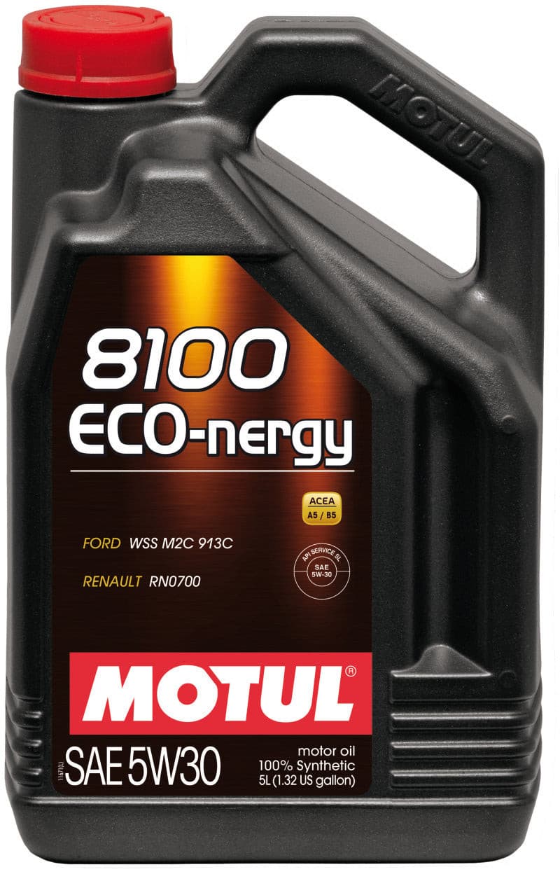 Motul 5L Synthetic Engine Oil 8100 5W30 ECO-NERGY - Ford 913C.