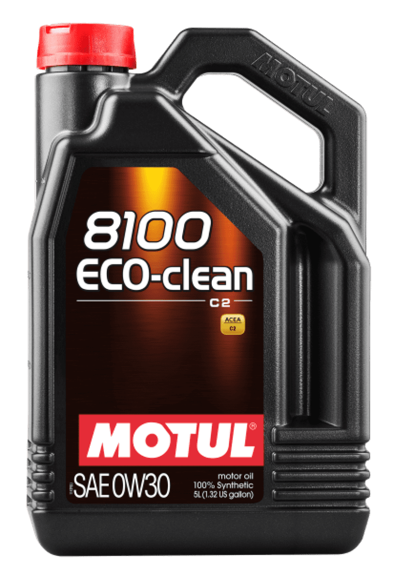 Motul 5L Synthetic Engine Oil 8100 0W30 4x5L ECO-CLEAN  ACEA C2 API SM ST.JLR 03.5007.
