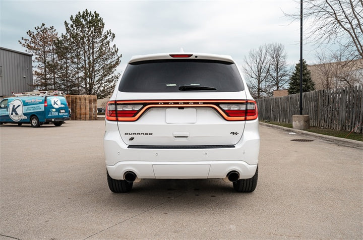 Corsa 11-23 Dodge Durango Xtreme 2.5in Cat-Back Dual Rear Exit w/ Single 4.5in Black PVD Tips.