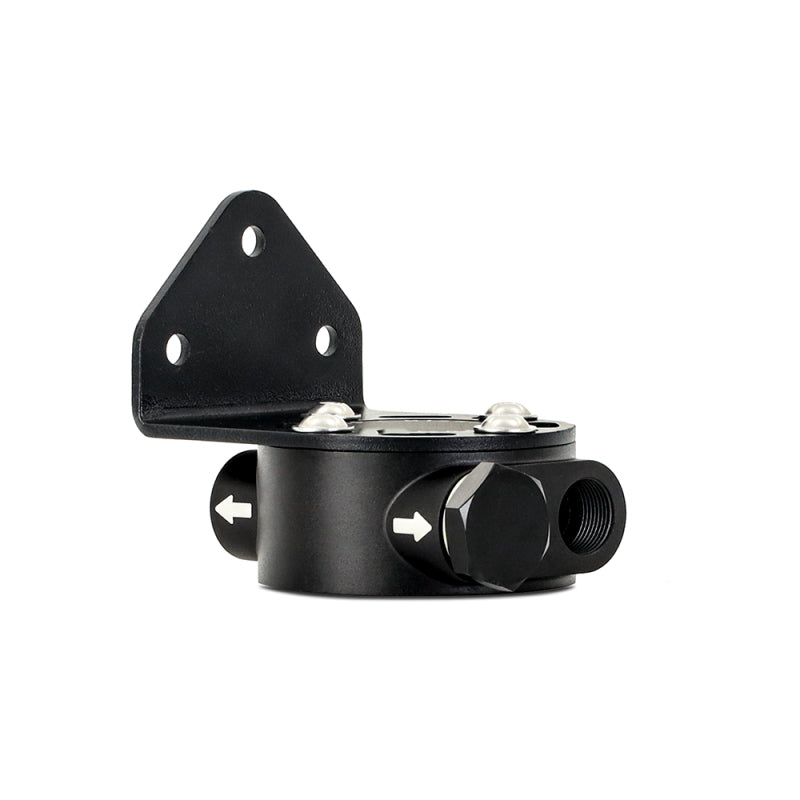 Mishimoto 3/4 - 16 Thread Remote Oil Filter Mount - Black.