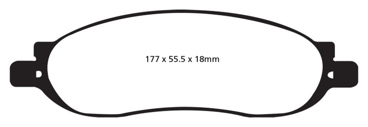 EBC 05-07 Ford F250 (inc Super Duty) 5.4 (2WD) Yellowstuff Rear Brake Pads.