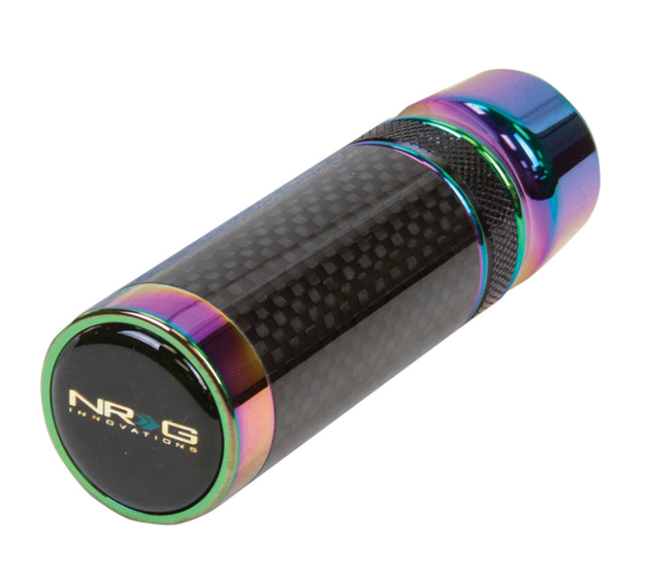 NRG Slimboy Adjustable Shift Knob (M10X1.25) Nissan / Mazda / Toyota - Carbon Fiber / Neochrome.