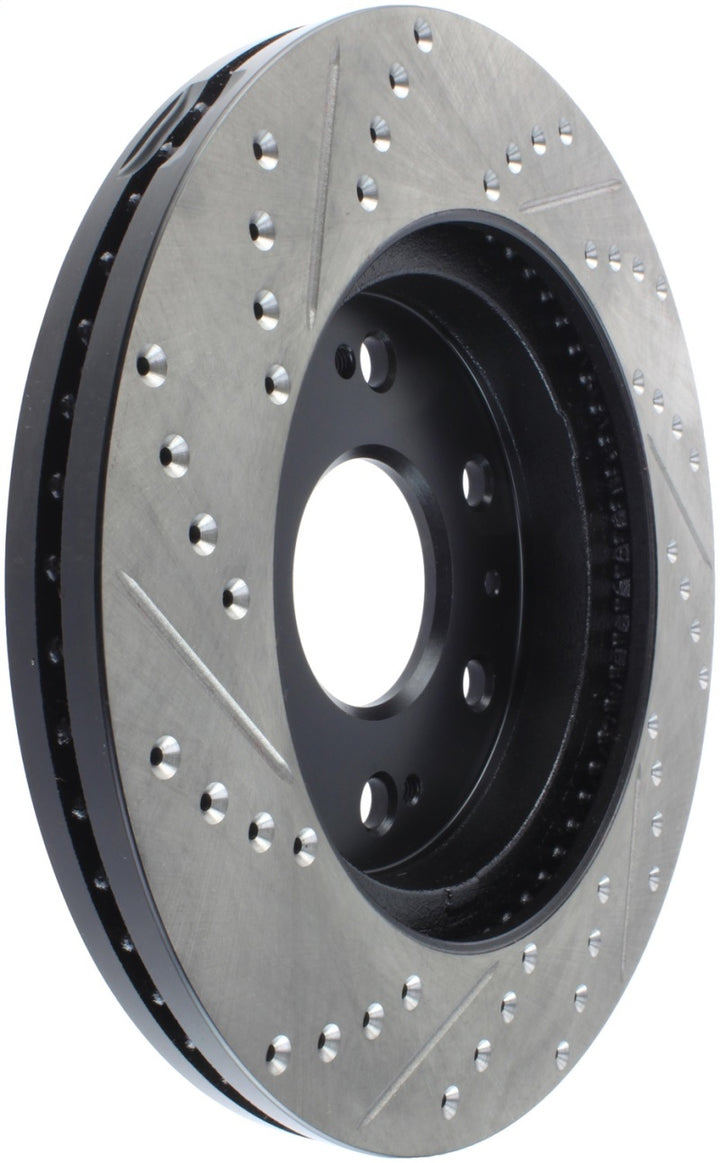 StopTech 05-10 GMC Sierra 1500 (w Rear Drum) / 07-09 GMC Yukon Front Left Slotted & Drilled Rotor.