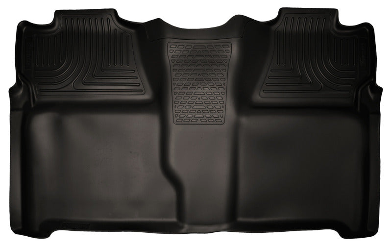 Husky Liners 07-13 Chevy Silverado 1500/2500HD Crew Cab PU Weatherbeater Black 2nd Seat Floor Liner.