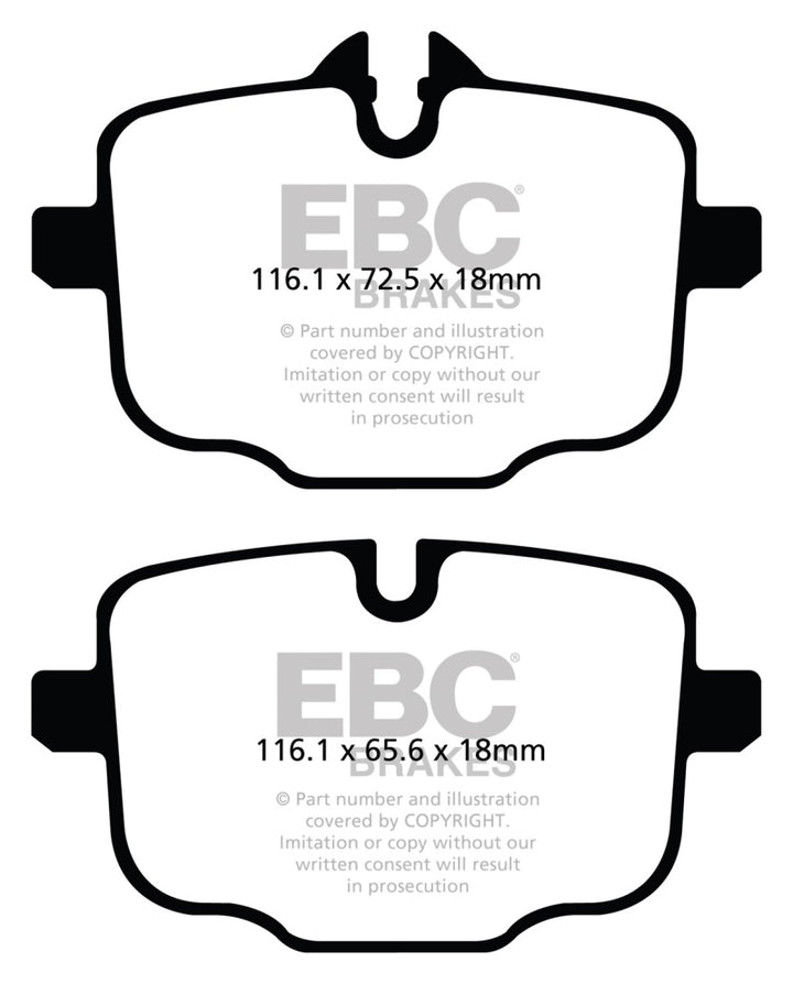 EBC 2021+ BMW M3/M4 3.0TT (G80/G82/G83) Yellowstuff Rear Brake Pads.