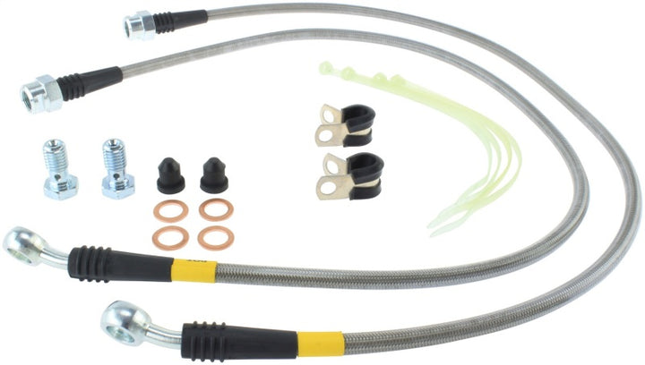 StopTech 02-05 Avalanche / 99-05 Silverado 1500 2WD/4WD Stainless Steel Front Brake Lines.