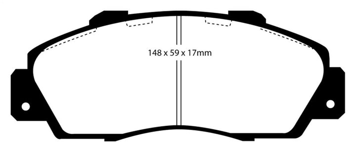 EBC 97 Acura CL 3.0 Yellowstuff Front Brake Pads.