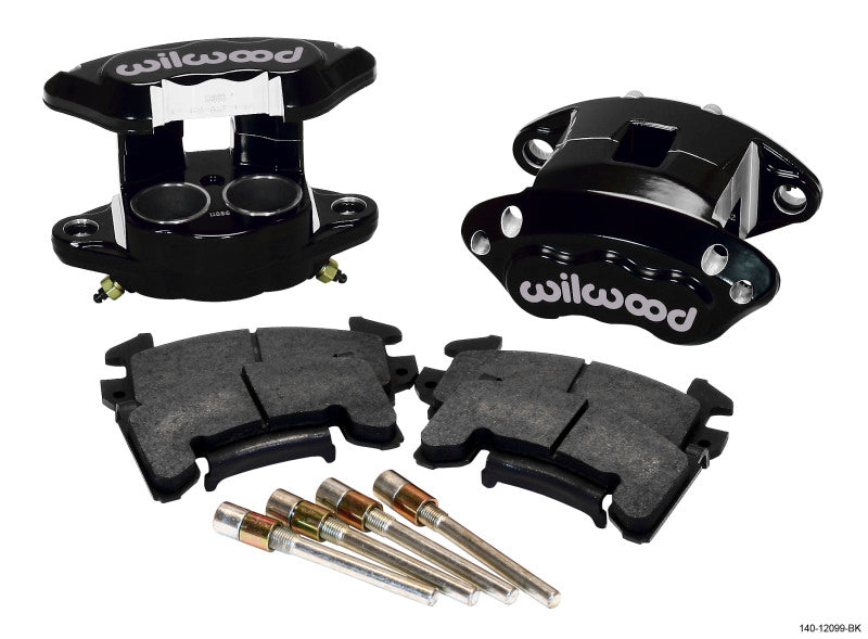 Wilwood D154 Front Caliper Kit - Black 1.62 / 1.62in Piston 1.04in Rotor.