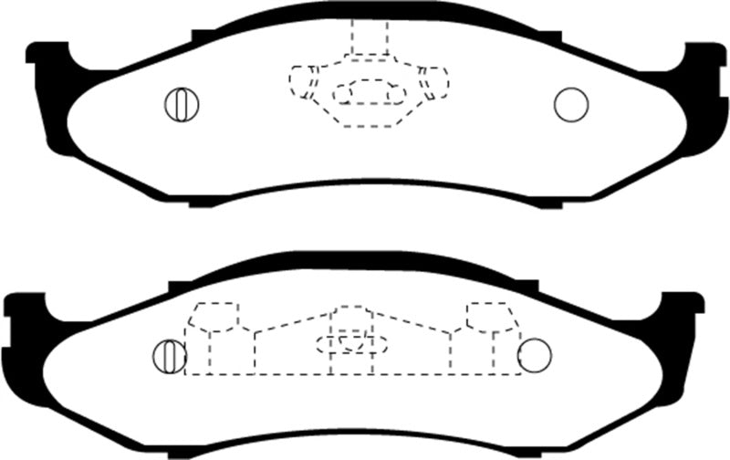 EBC 97-99 Jeep Cherokee 2.5 82mm High Rotors Yellowstuff Front Brake Pads.