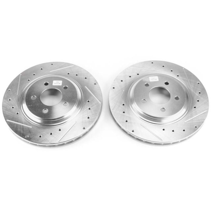 Power Stop 94-01 Ford Mustang Front Evolution Drilled & Slotted Rotors - Pair.