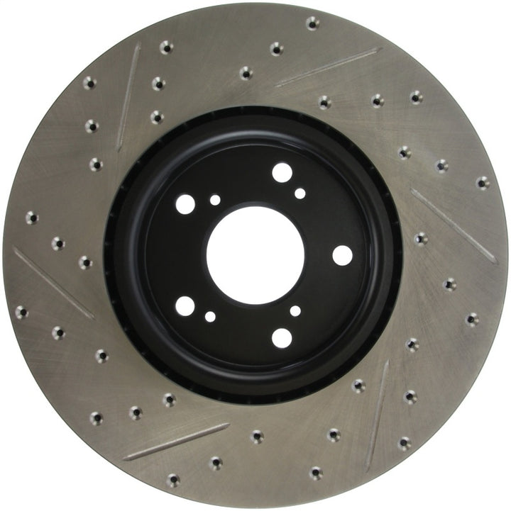 StopTech 04-08 Acura TL (Brembo Caliber) SportStop Slotted &amp; Drilled Left Front Rotor.