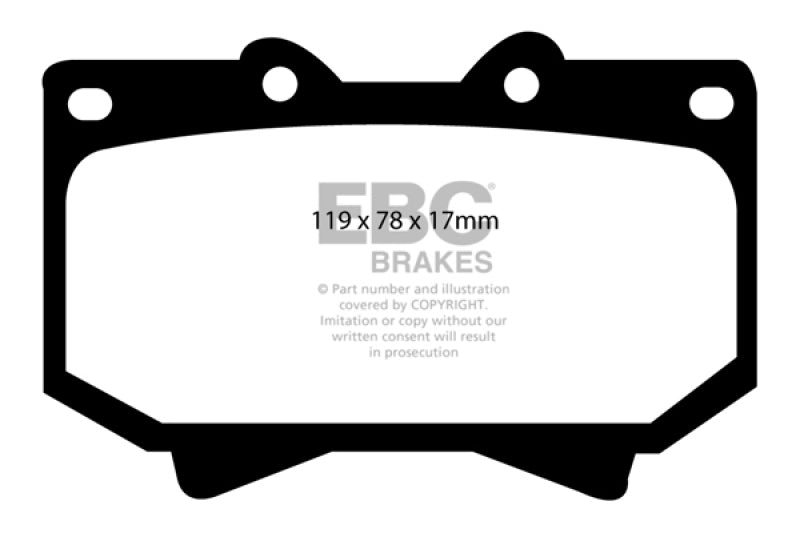 EBC 98-07 Lexus LX470 4.7 Greenstuff Front Brake Pads.