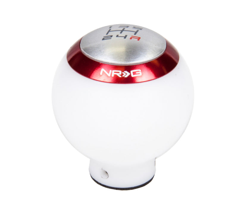 NRG Shift Knob - White (Includes 4 Interchangeable Rings).
