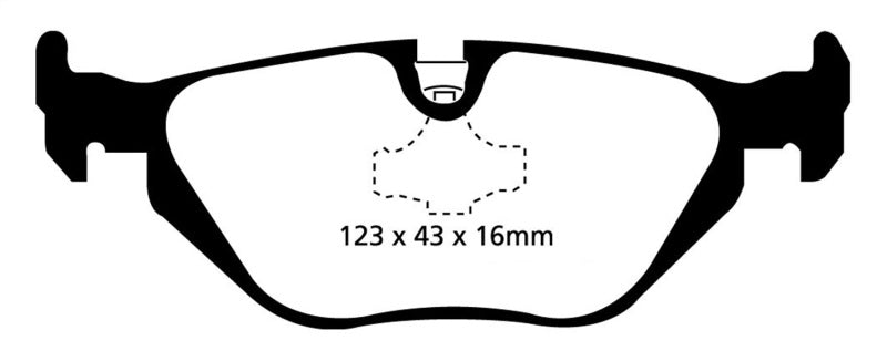 EBC 96-98 BMW Z3 1.9 Yellowstuff Rear Brake Pads.