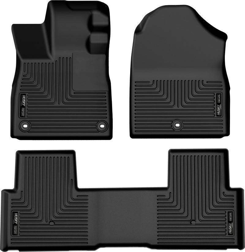 Husky Liners 2023 Honda Pilot Weatherbeater Black Front & 2nd Seat Floor Liners.