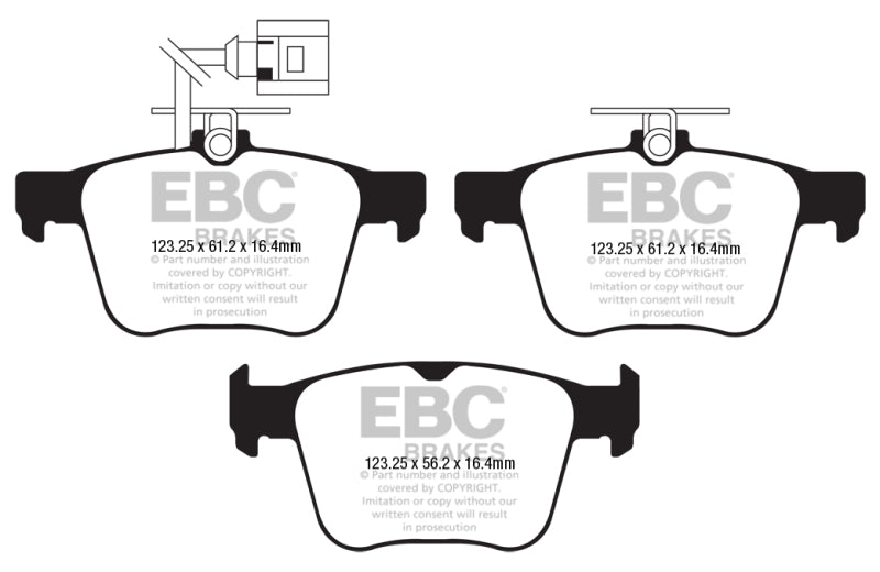 EBC 2018 Audi TT Quattro Yellowstuff Rear Brake Pads.