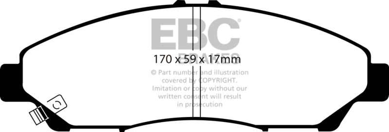 EBC 07-13 Acura MDX 3.7 Ultimax2 Front Brake Pads.