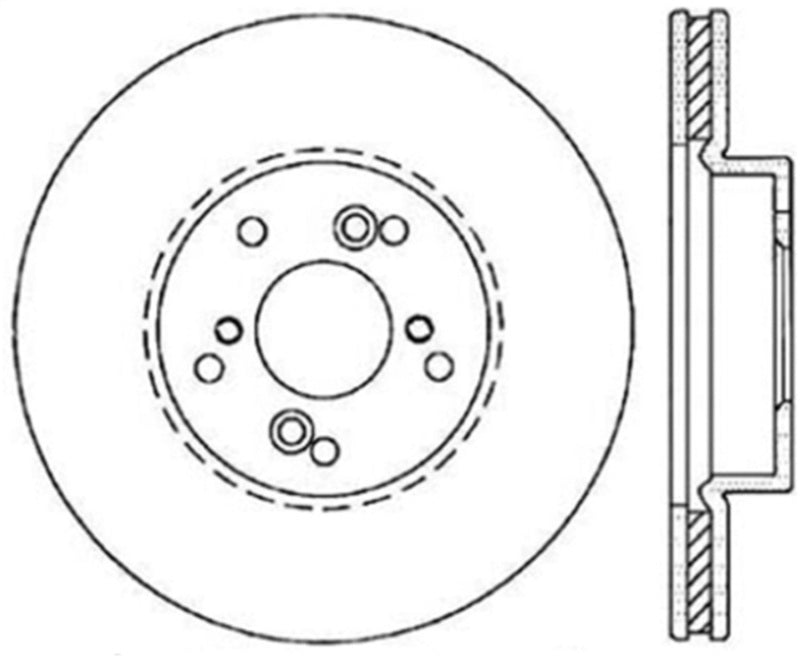 Stoptech 04-10 Acura TSX / 01-03 CL / 01-06 MDX / 05-10 Accord SEDAN Front Performance CRYO Rotor.