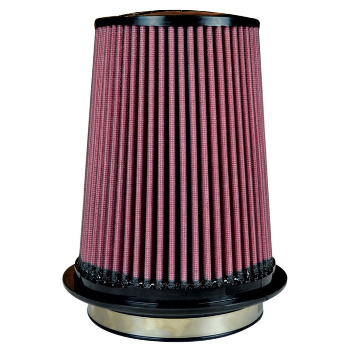 Injen Oiled Air Filter 5.0in Flange ID / 7.0in Twist Lock Base / 7.9in Media Height / 5.0in Top.