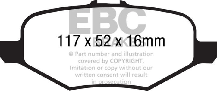 EBC 13+ Ford Explorer 3.5 Twin Turbo 4WD Yellowstuff Rear Brake Pads.