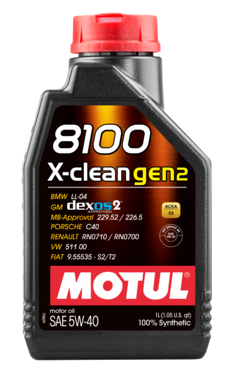 Motul 1L Synthetic Engine Oil 8100 X-CLEAN Gen 2 5W40.