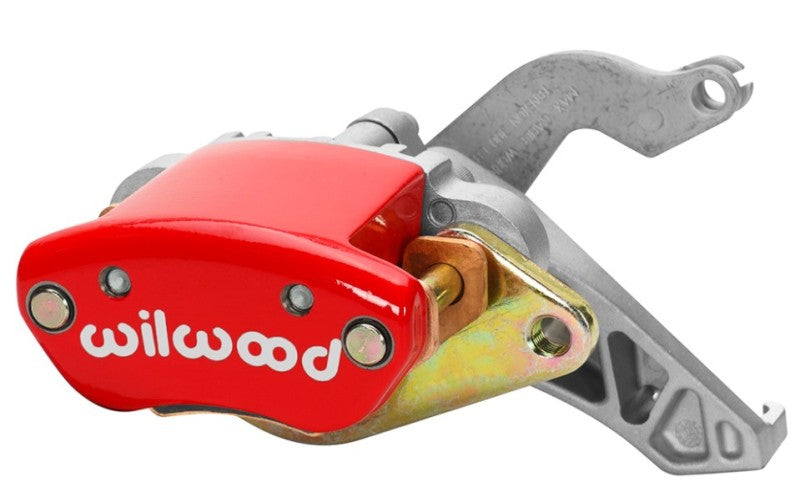 Wilwood Caliper-MC4 Mechanical-L/H - Red w/ Logo 1.19in Piston .81in Disc.