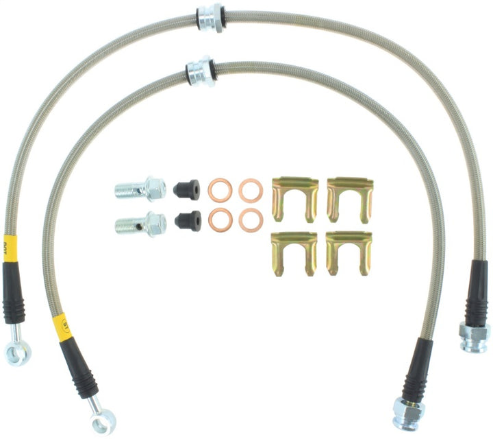 StopTech 95-99 Mitsubishi Eclipse Stainless Steel Front Brake Lines.