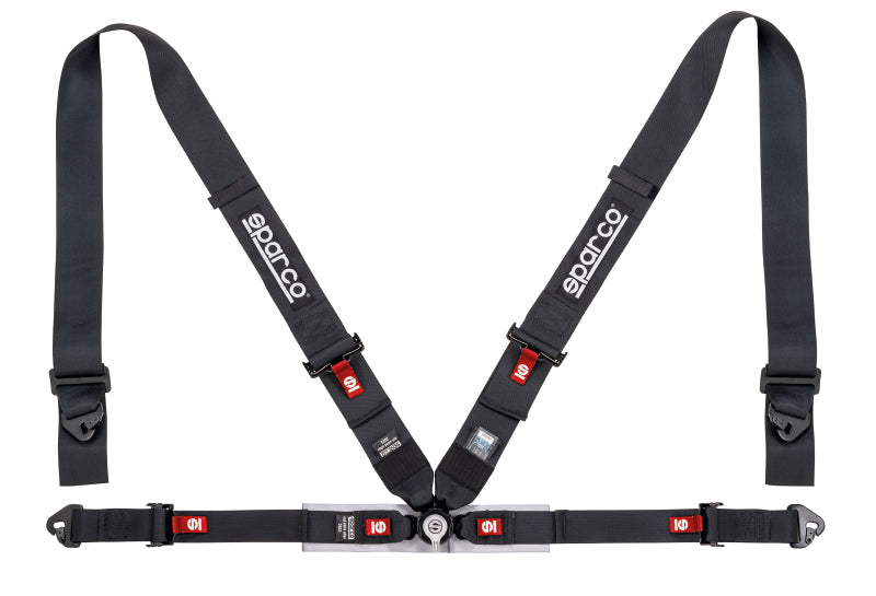 Sparco Belt 4Pt 3in/2in Competition Harness - Black.
