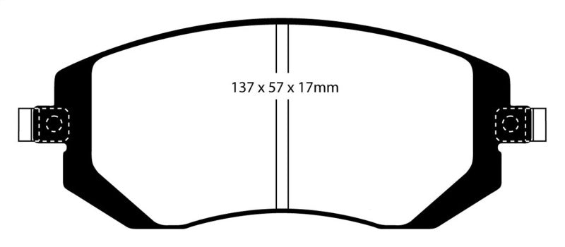 EBC 04-06 Saab 9-2X 2.0 Turbo Redstuff Front Brake Pads.