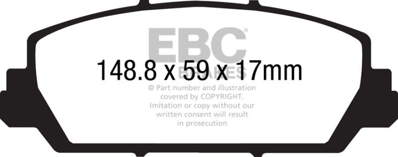 EBC 12+ Acura RDX 3.5 Greenstuff Front Brake Pads.