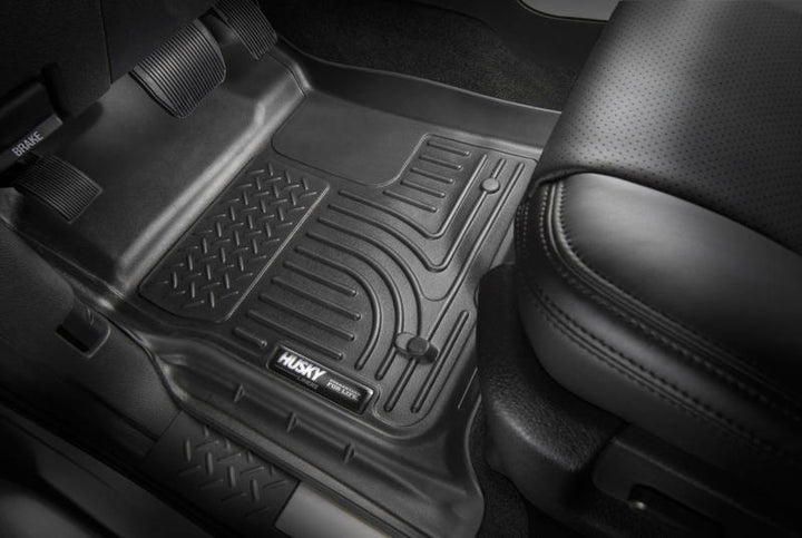 Husky Liners 2021 Ford Bronco 2 Door Weatherbeater Front & 2nd Seat Floor Liners - Black.