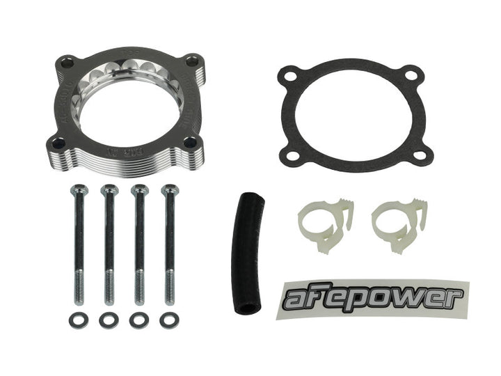 aFe 11-14 Ford Mustang/ 11-14 Ford F-150 V6 3.7L Silver Bullet Throttle Body Spacer - Silver.