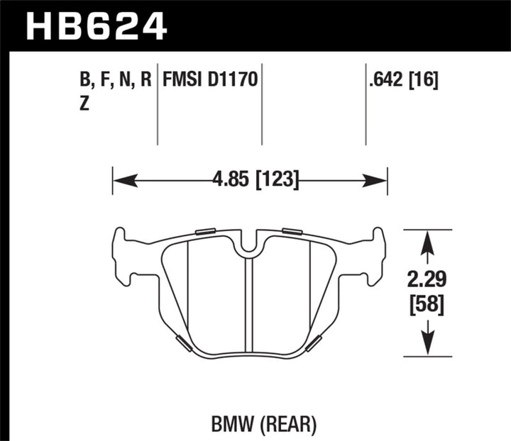 Hawk 06 BMW 330i/330xi / 07-09 335i / 07-08 335xi / 09 335d / 08-09 328i HP+ Street Rear Brake Pads.