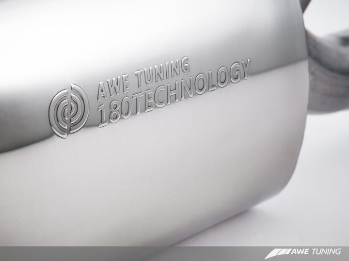 AWE Tuning Audi B8 A5 2.0T Touring Edition Exhaust - Quad Outlet Polished Silver Tips.