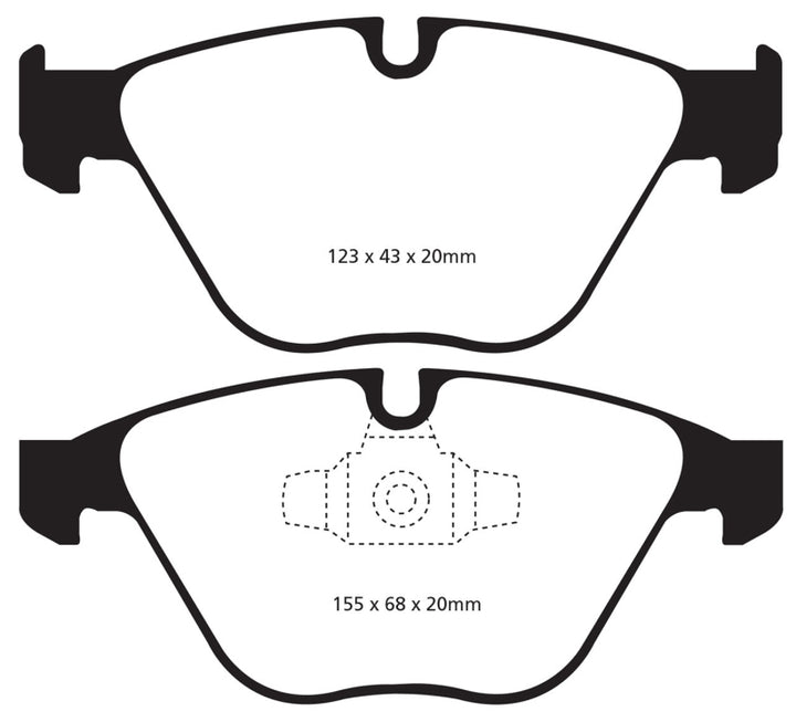 EBC 13+ BMW X1 2.0 Turbo (28i) Yellowstuff Front Brake Pads.